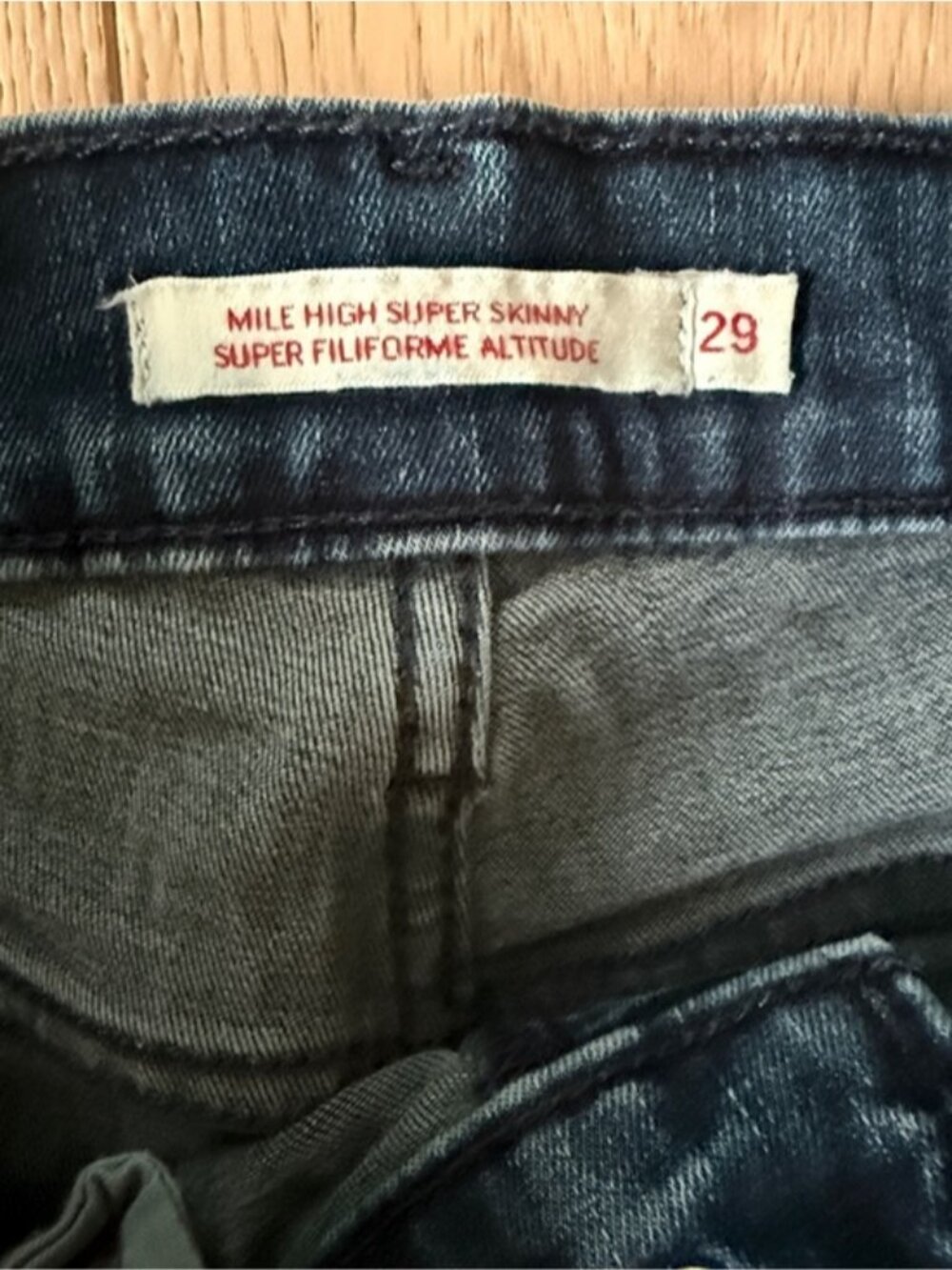 Levi’s Mile High Skinny Jeans Dark Wash High Rise Stretch Women’s Size 29 - Picture 5 of 8